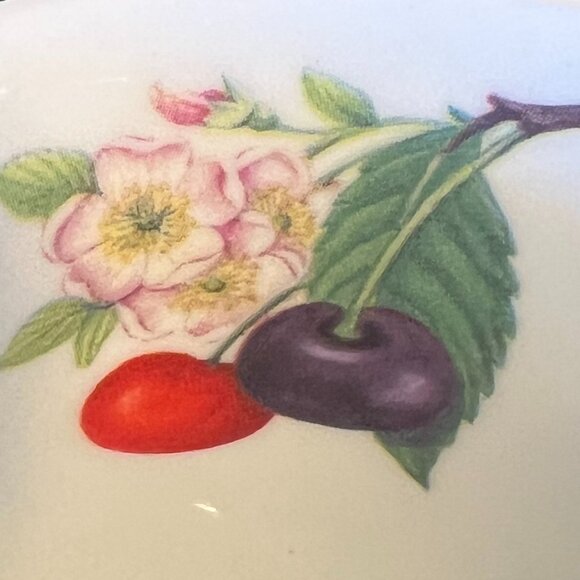 Vtg ROY KIRKHAM Sweet Cherry Fine Bone China Footed Cup ~ Made in England 1999 - Picture 11 of 14